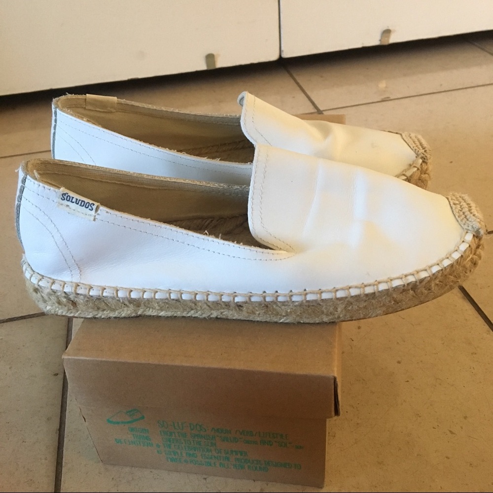 Soludos leather flatform espadrilles